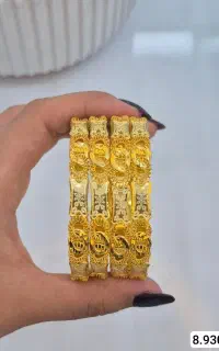 النگو فیوژن نقره با آبکاری طلا ۲۴ عیار