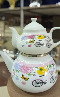 کتری قوری لعابی رسا 6لیتری کد KR06