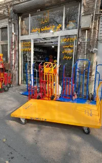 دو گاری چهار سه پله چرخ متوسط لوله بار دستی ۳۲ بر