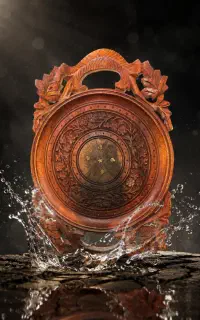 سینی چوبی ،منبت کاری،کارِ دست