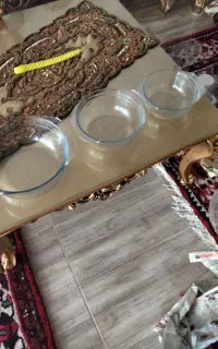 تعدادی ظرف پنچ عدد مرغ خوری فری