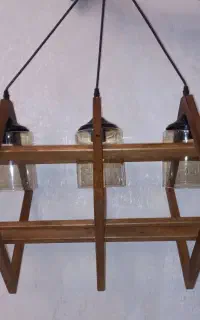 لوستر چوبی ۳ شعله نو آکبند