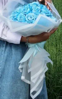 دسته گل روبانی