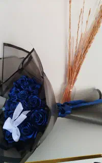 دسته گل روبانی