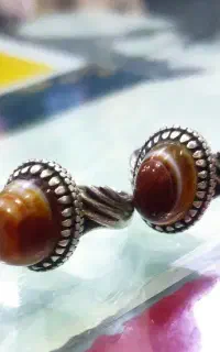 انگشتر نقره با سنگ بابا قوری کله قندی