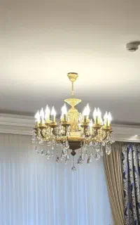 لوستر بزرگ و سنگین برنجی خالص