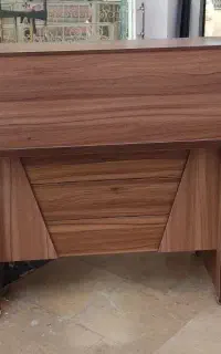 میز MDF  طرح چوب دو کشو کاملا نو