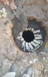 چاه کن مغنی کنده کاری وصل اگو چاله ستون