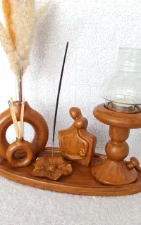 ست های دکوری طرح چوب جنس سنگ مصنوعی جلومبلی رومیزی