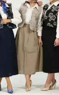 ست۳ تیکه دامن،جلیقه،پیراهن زنانه مجلسی،انواع ساحلی