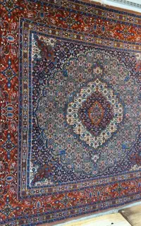 فرش نقشه ماهی ۴ متری مربع گل ابریشم