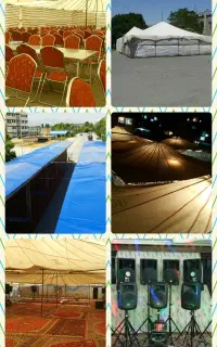 تشریفات مجالس چادر داربست صندلی چمن باند کولر