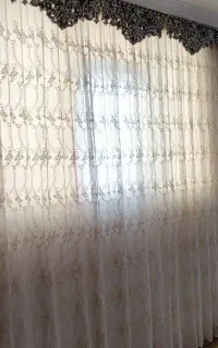 پرده سرمه دوزی و حریر