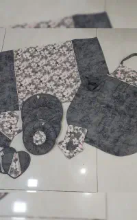 سرویس آشپزخانه پارچه ای جنس کتان نخ اعلا