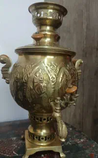 سماور زغالی برنجی ۳ لیتری قدیمی ۶ میلیون