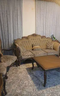 مبل ۹ نفره استیل  چوب گردو