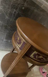 میز دو طبقه ی چوبی