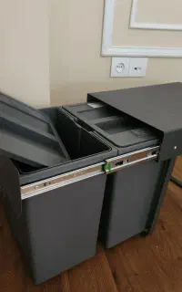 سطل کابینت ریلی دو مخزنی