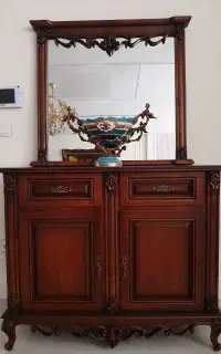 آینه کنسول چوبی