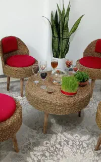 ست صندلی حصیری