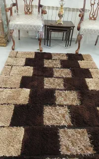 فرش فانتزی ماکارونی شگی