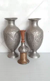 گلدان قلمکاریی سری قلیون عتیقه