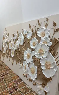 تابلوی دکوراتیو برجسته طرح گل افشان