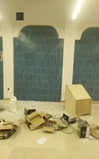 میکروسمنت بازسازی کناف لاین نوری کاشی کاری رنگ کار