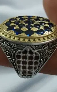 انگشتر نقره با سنگ آماتیس