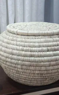 خمره جا برنجی حصیری،نو