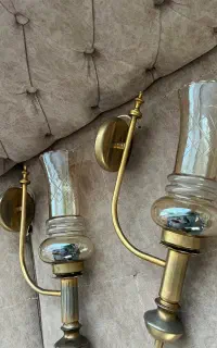 دو عدد دیوار کوب طلایی