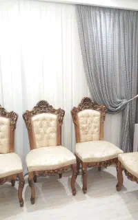 ۸عدد صندلی ناهارخوری چوب گردو غذاخوری