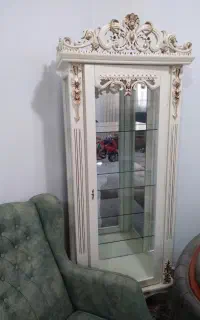 بوفه چوبی  شیشه ای