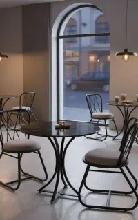 میز و صندلی رستورانی طرح ماهلین