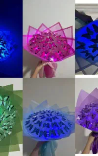 دسته گل پروانه ای ۱۵ شاخه به بالا روز دختر