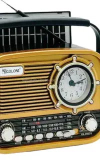 رادیو اسپیکر خورشیدی گولون ساعتدار