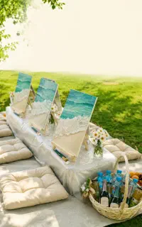 ورکشاپ نقاشی دریا روی بوم