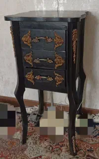 میز تلفن چوبی