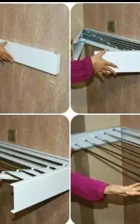 رخت آویز و بندرخت دیواری تاشو و بازشو و کمجا