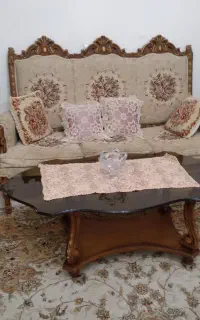 مبل استیل هفت نفره با میز ناهارخوری ۸ نفره