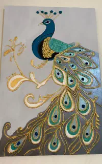 تابلو طاووس برجسته