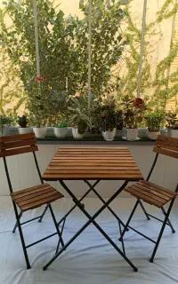 میزوصندلی چوبی تاشو(دونفره)