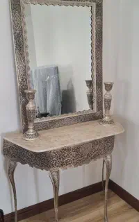 آیینه شمعدان همراه با پایه