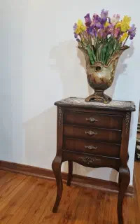 میز تلفن چوبی