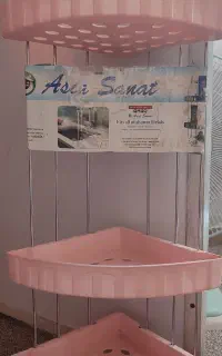 استند سه تیکه رنگ صورتی حمام
