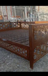 شاه نشین تخت مدرن طرح چوب فلزی و رگال