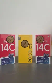 شیائومی redmi 14C 256g ram8 و پوکو C75 256g ram8