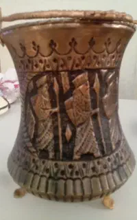 سطل مسی قلمزنی اثر استاد کوشکی