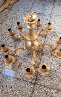 فروش یک عدد لوستر برنجی با آبکاری طلا