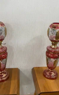 چراغ کریستالی طلاکوب